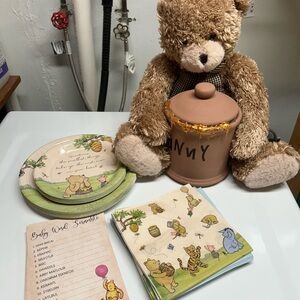 Winnie the Pooh Baby Shower Set with Bear and Honey Pot